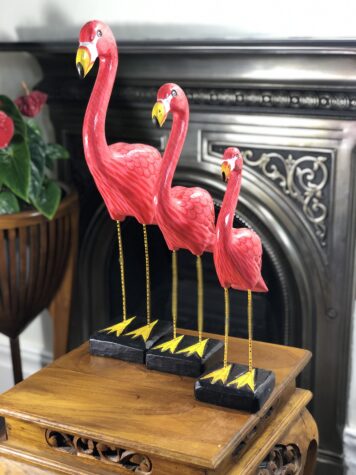 Standing Pink Flamingos