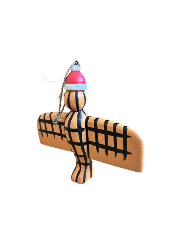 Angel Santa Hat Wooden Decoration