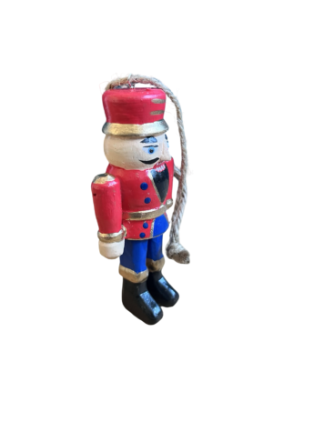 Red Nutcracker Wooden Decoration